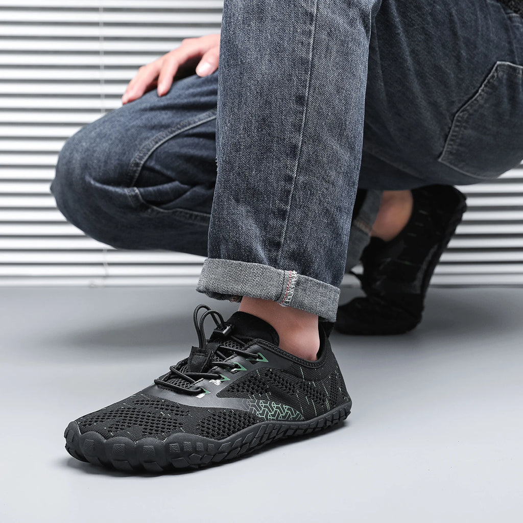 Wide Toe Zero Barefoot Shoes Mens Minimalist Water Shoes Breathable for Walking Rock Climbing Wrestling Trail Running Sneakers - Sun Studio