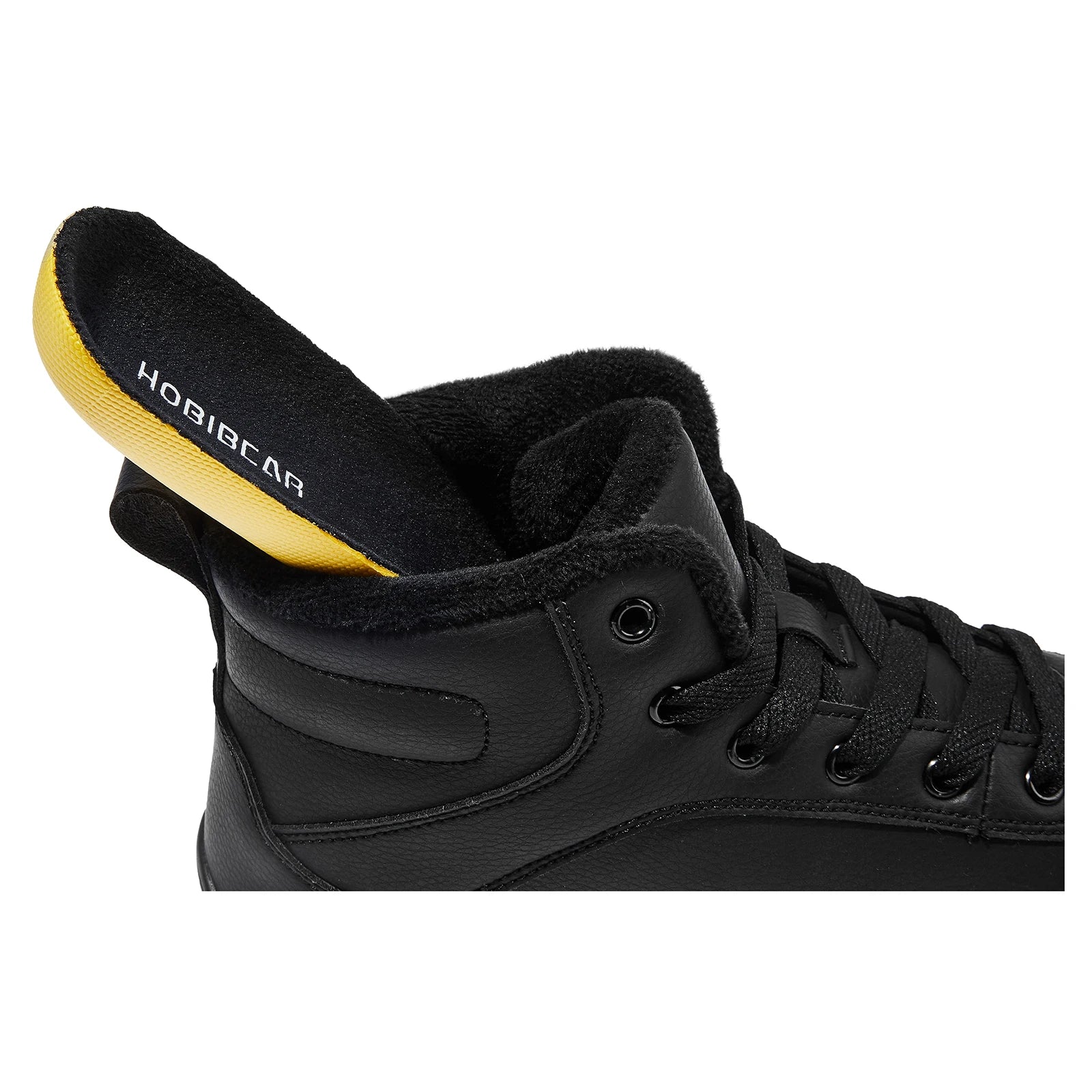 HOBIBEAR Unisex Winter Barefoot Shoes Womens Men Wide Toe Box Faux Fur Lined Ankle Sneakers Artificial Leather Lace Up Shoes - Sun Studio