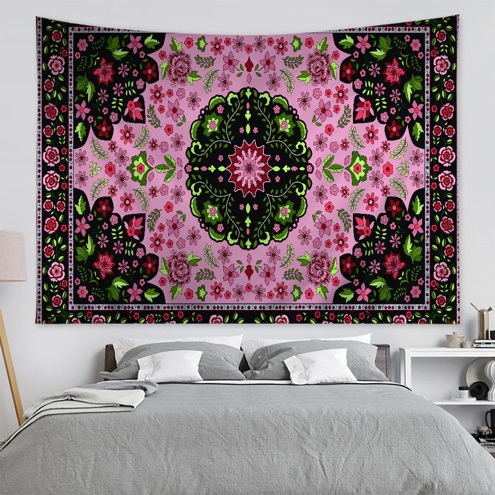 Luxury American Retro pattern Customizable  Cartoon Tapestry Bohemian Wall Tapestries Mandala Home Decor - Sun Studio
