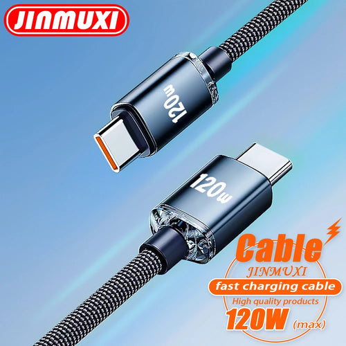 120W 6A Type C To Type C Cable For iPhone 15 Pro Max PD Fast Charge USB C Data Cord For Samsung Xiaomi Quick Charging Cables - Sun Studio