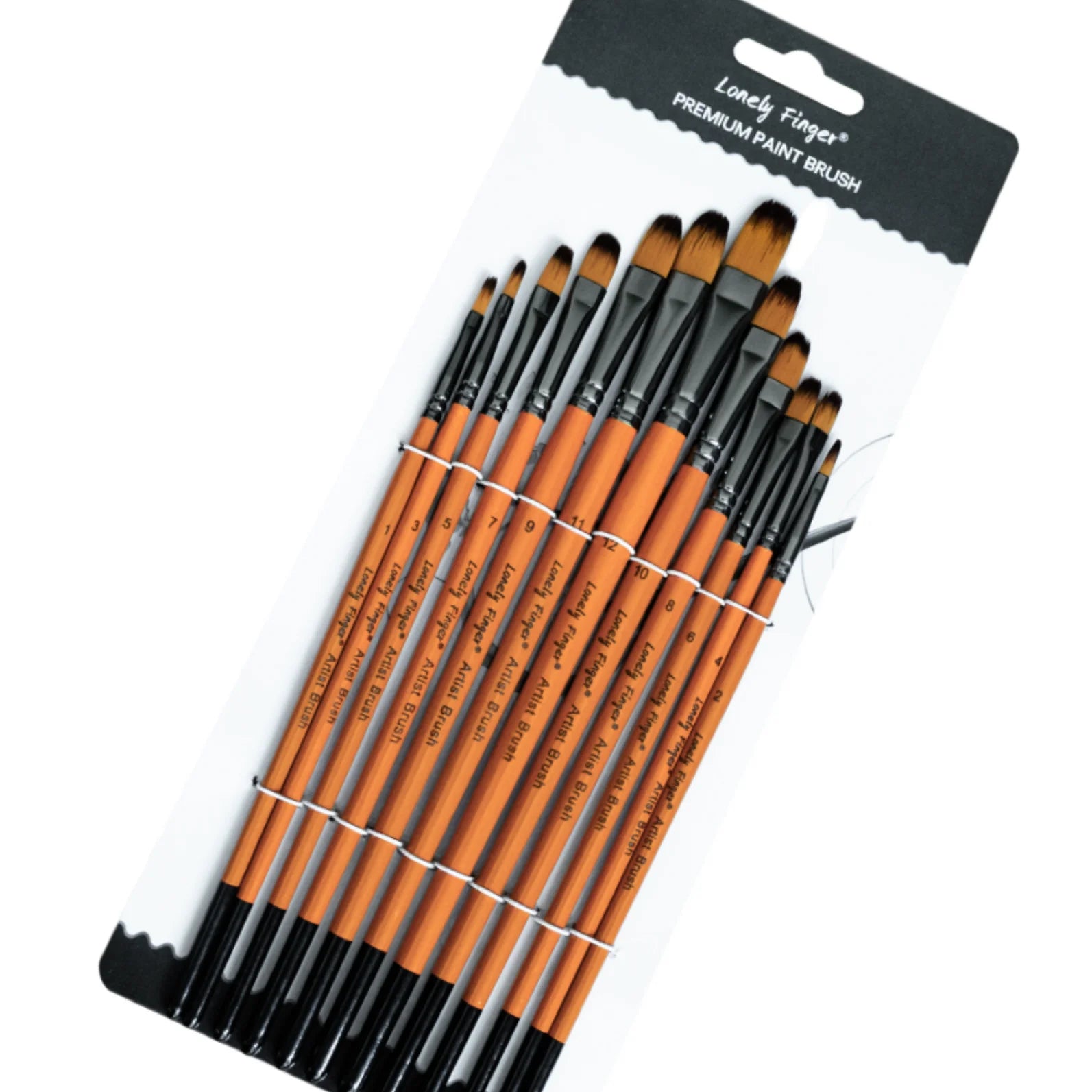 12/48pcs Professional Artist Paint Brush Set Include Round Filbert Flat Angle Fine Detail Brushes Premium Nylon Brush for Paint - Sun Studio