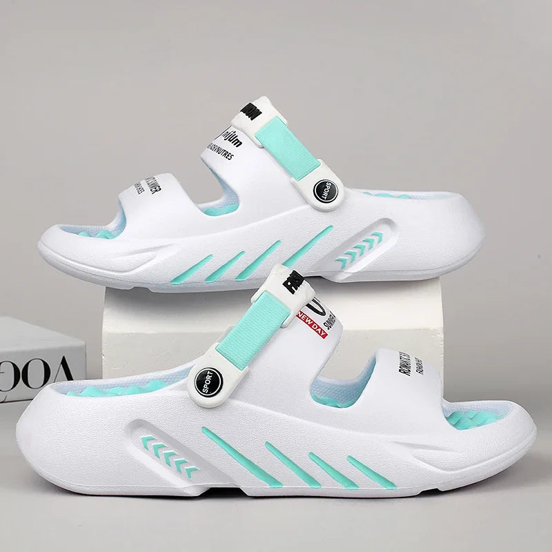 2025 Summer Men's Massage Slippers Outdoor Sandals Beach Comfortable Soft Slides Indoor Casual Shoes Men Sandals Big Size 47 48 - Sun Studio