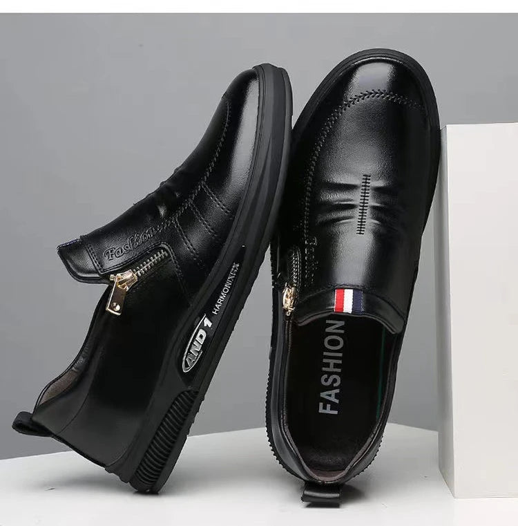 Casual Leather Shoes Men Loafers Trend Brand Business Shoes Autumn Slip on Flat Man Sneakes Comfortable Moccasins Zapatos Hombre - Sun Studio