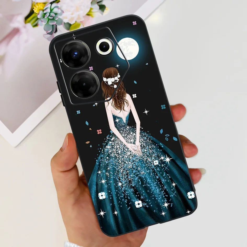 For Tecno Camon 20 Pro 5G Case 2023 Cute Love Heart Football Slim Cover Soft Silicone Funda For Tecno Camon20 Pro 5G CK8n Bumper