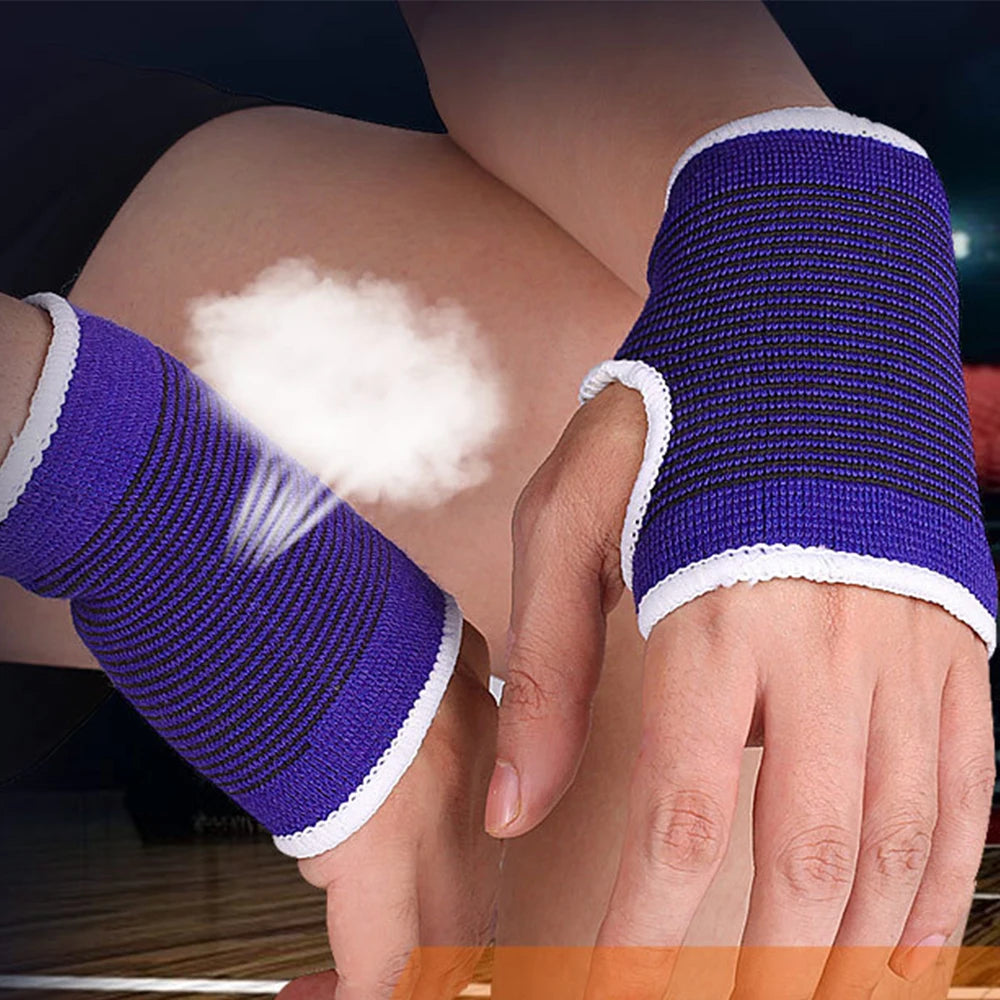 1 Pair Fitness Gym Gloves Elastic Training Fitness Wrist Wrap Workout Exercise Glove Wrist Support Hand Brace Gym Palm Protector - Sun Studio