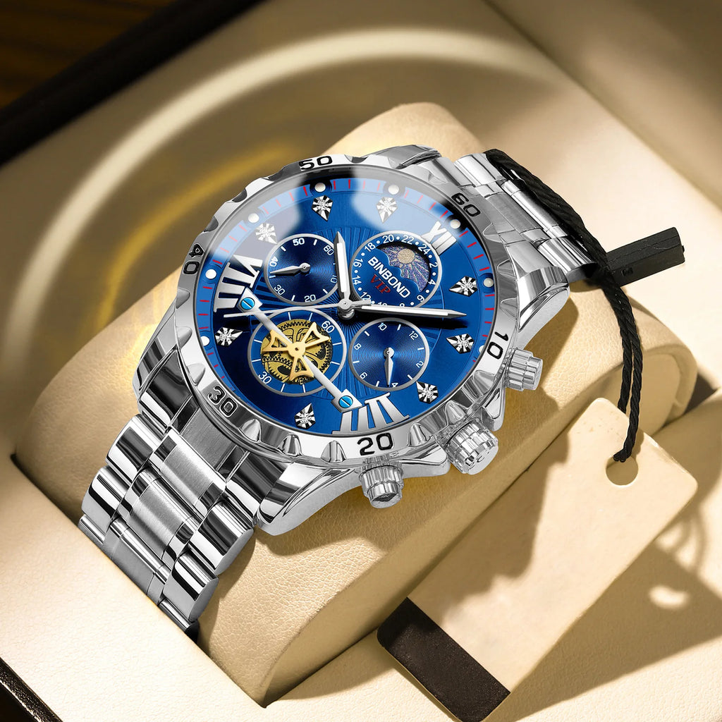 UTHAI W177 Cool and fashionable Men watch,business night light waterproof quartz watches, high-end clock gifts，watches for man - Sun Studio