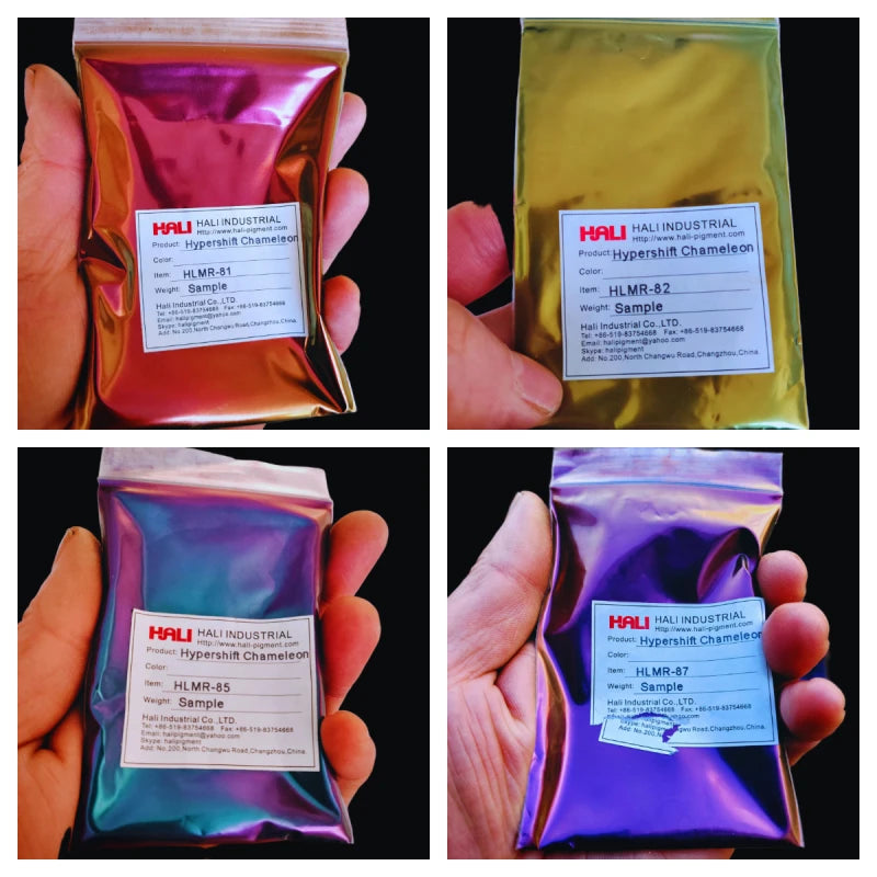 1G/Jar Super Chameleon Automotive Paint Pigment Powder Hypershift Chameleon Pigment Colorshift Blue/Red/Purple Item:HLMR-46 - Sun Studio