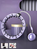 Smart Weighted Fitness Hoop for Women Men Detachable Silent Exercise Hoop With Massage Balls Adjustable Waist Slimming Hoop - Sun Studio