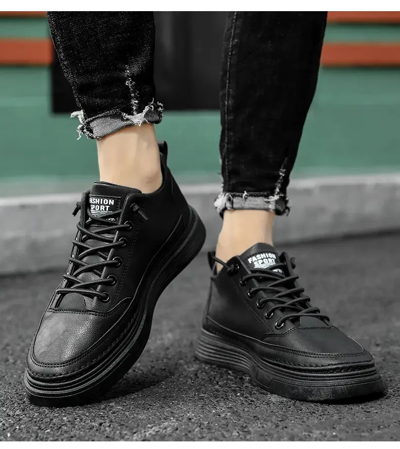 Sports Shoes Men's High-top Casual Shoes Platform Footboard Shoes Spring and Autumn Comfortable Fabrics Luxury Designer Shoes - Sun Studio