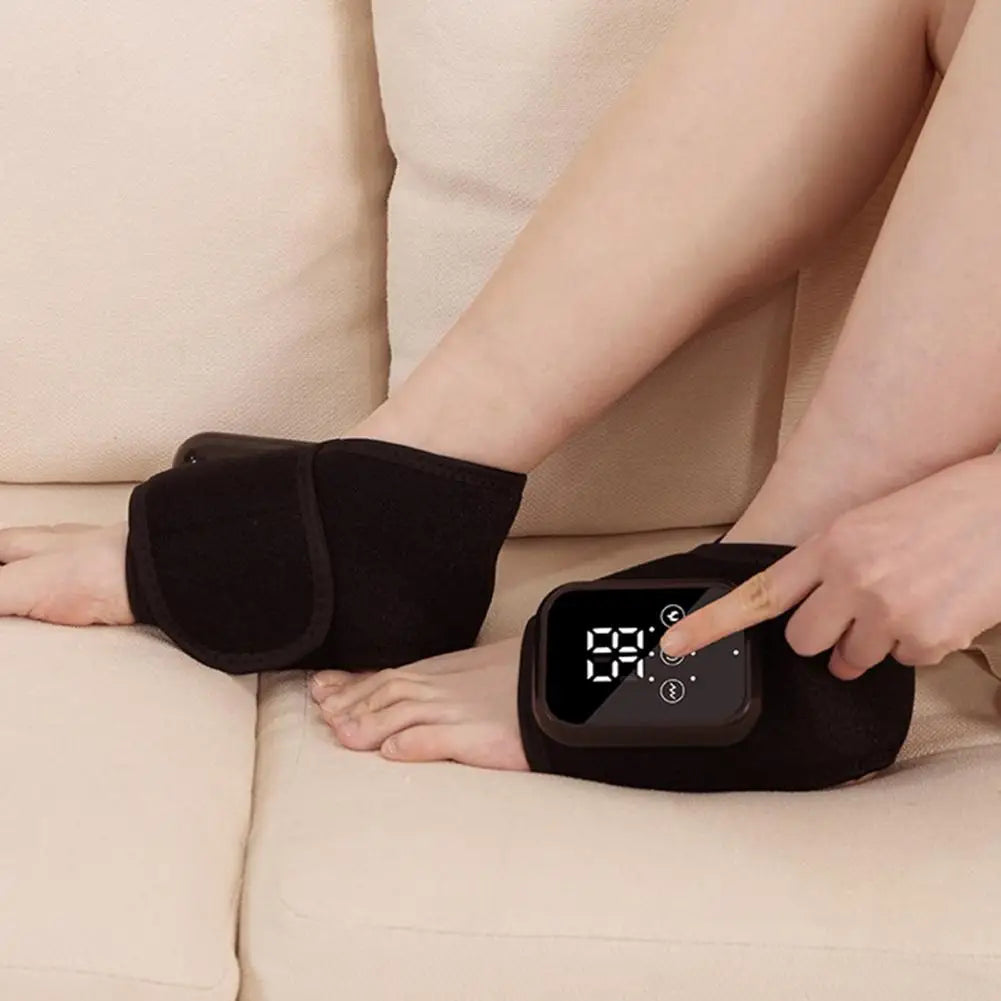 Cordless Ankle Massager 3-in-1 Heated Ankle Wrap Foot Massager with 3 Vibration Modes And 3 Heat Levels for Achilles Tendinitis - Sun Studio