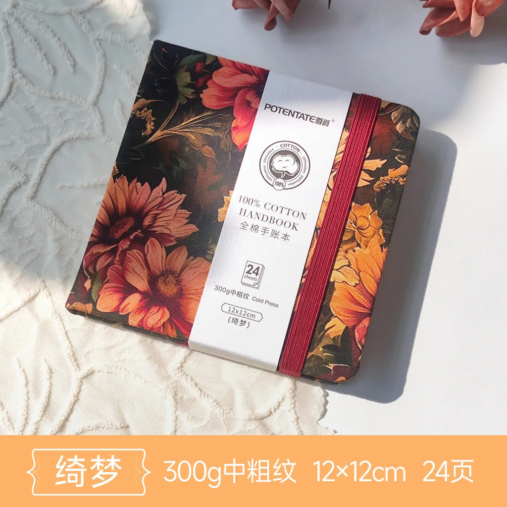 POTENTATE Watercolor 100% Cotton Paper Pad 24 Sheets10x10cm/9x14cm/13x19cm Artists Beginners Watercolor Sketchbook Drawing Paper