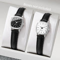 2PCS/Set Fashion Small Dial Women Watches Leather Band Square Quartz Watch for Ladies Clock Reloj Mujer （Without Box） - Sun Studio