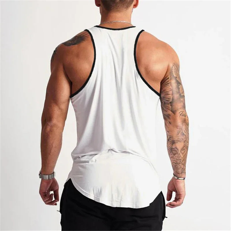 Gym Bodybuilding Sports T-shirt Workout Muscle Vest Fitness Cotton Breathable Sleeveless T-shirt Men Training Tank Tops - Sun Studio
