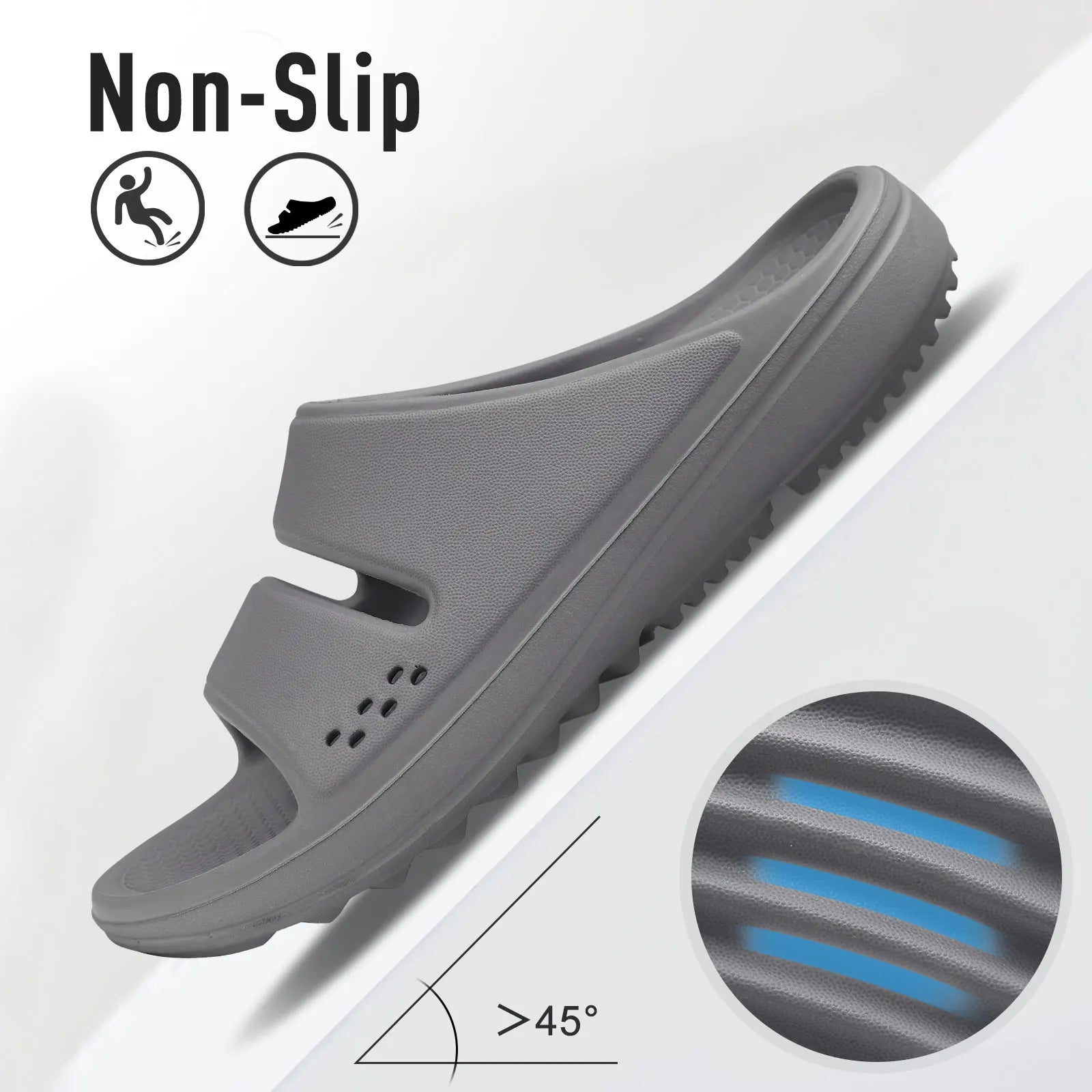 VESANBE Men Recovery Slides Women Arch Support Slides Summer Beach Sandals Light Orthotic Men Sandals Outdoor Breathable Sandals - Sun Studio