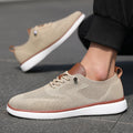 Men's Fashionable Knitted Lace Up Shoes Breathable Mesh Stable and Soft Sole Trendy Luxurious Running Flat Shoes Tenis Masculino - Sun Studio