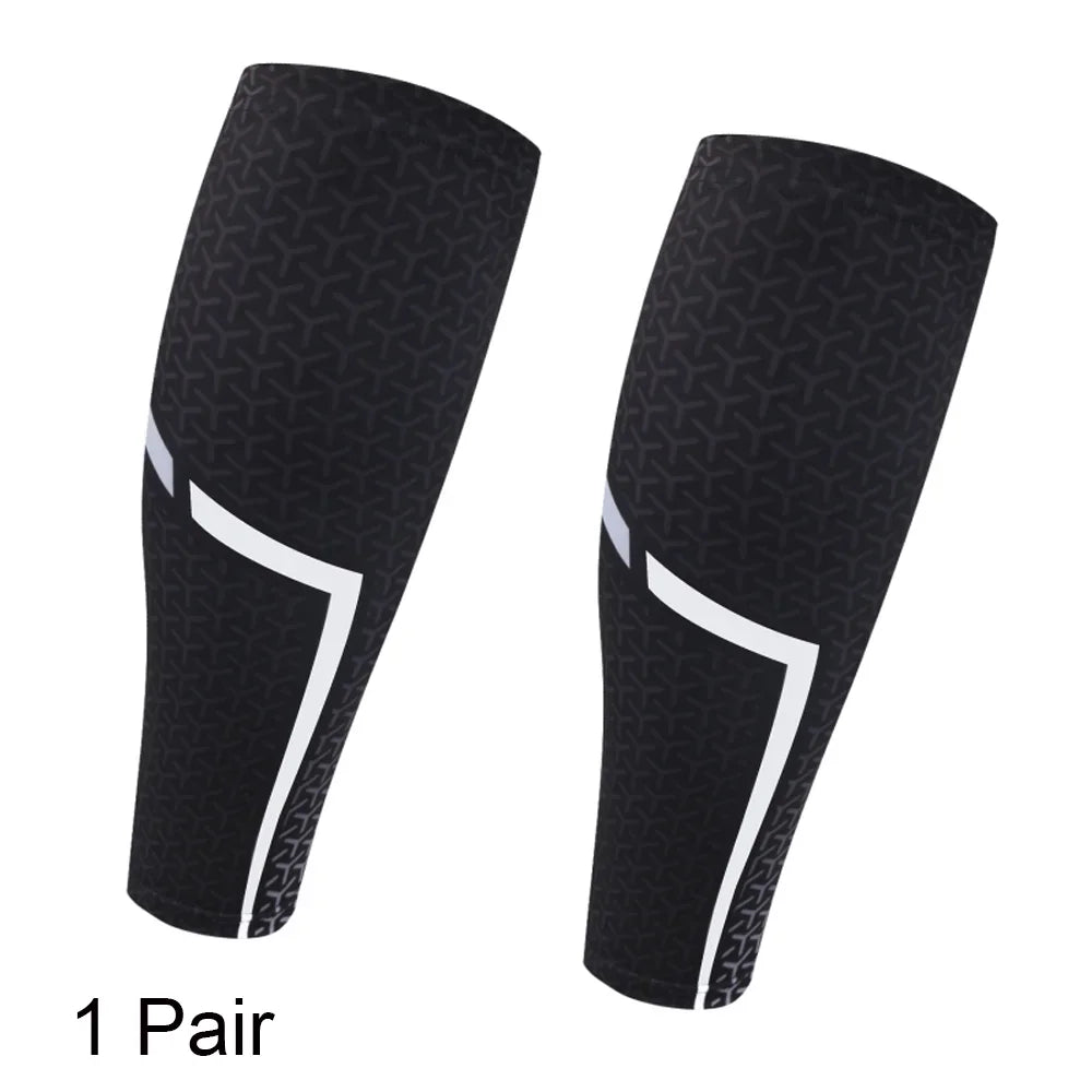 1Pair Calf Compression Sleeves Shin Splints Leg Warmers Basketball Gym Running Football Cycling Breathable Sport Equipment Socks - Sun Studio
