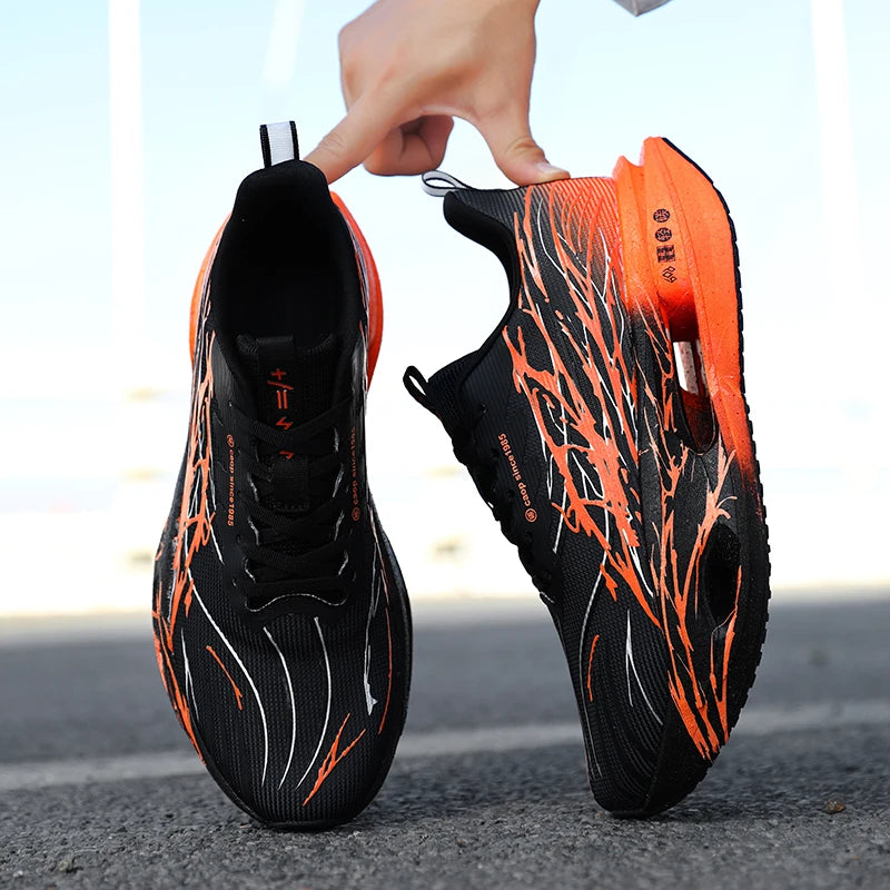 Men Sport Shoes Professional Cushioned Carbon Plate Running Shoes Breathable Couple Casual Sneakers Marathon Athletic Footwear