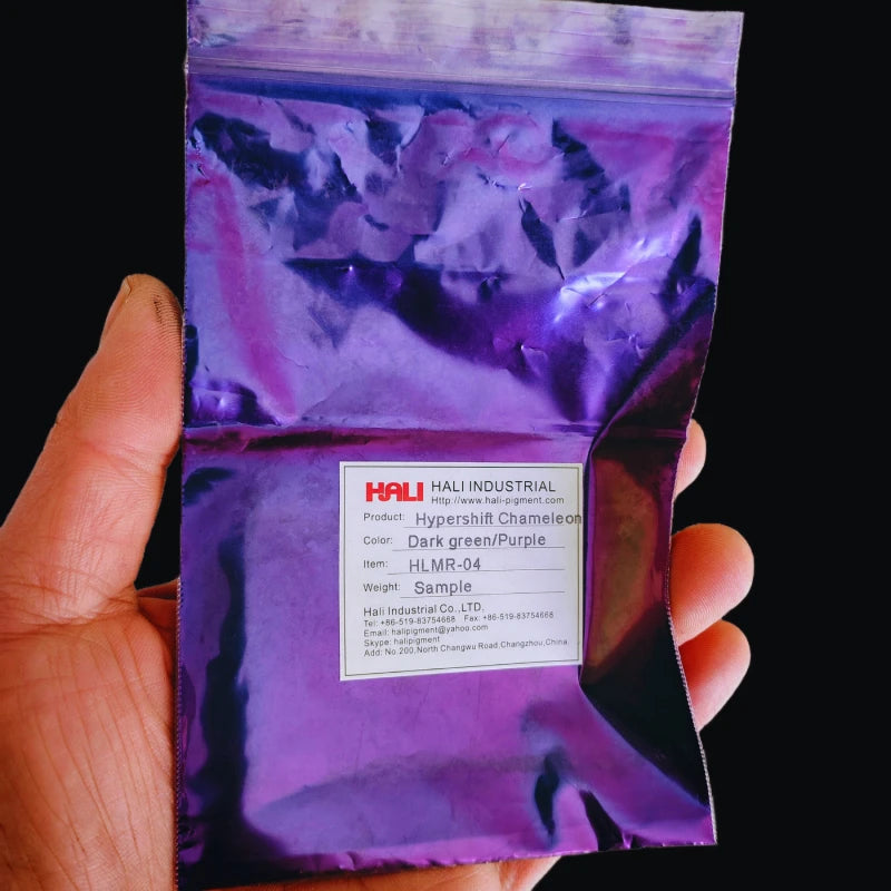 1G/Jar Super Chameleon Automotive Paint Pigment Powder Hypershift Chameleon Pigment Colorshift Blue/Red/Purple Item:HLMR-46