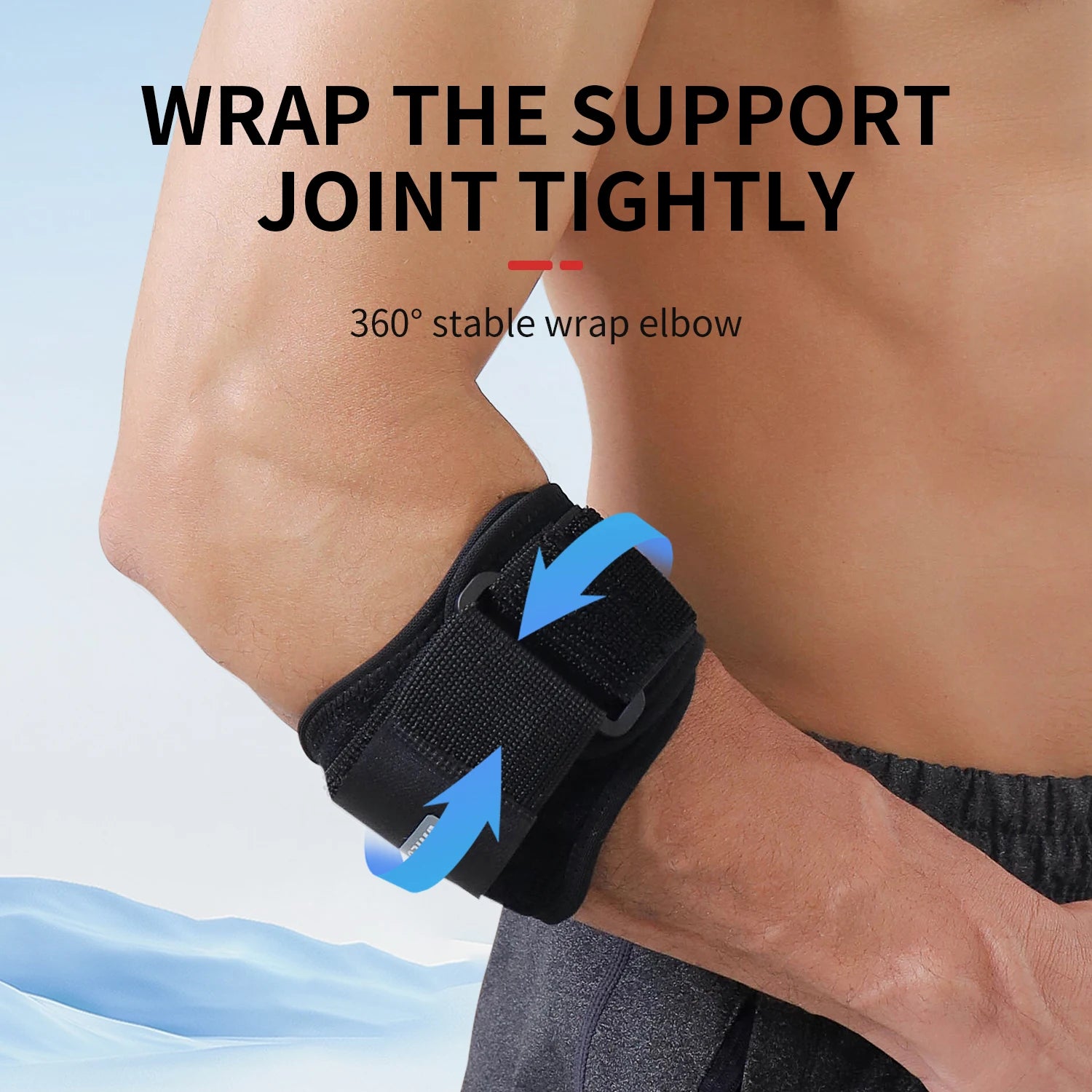 1PCS Adjustbale Tennis Elbow Support Guard Pads Golfer's Strap Elbow Lateral Pain Syndrome Epicondylitis Brace - Sun Studio