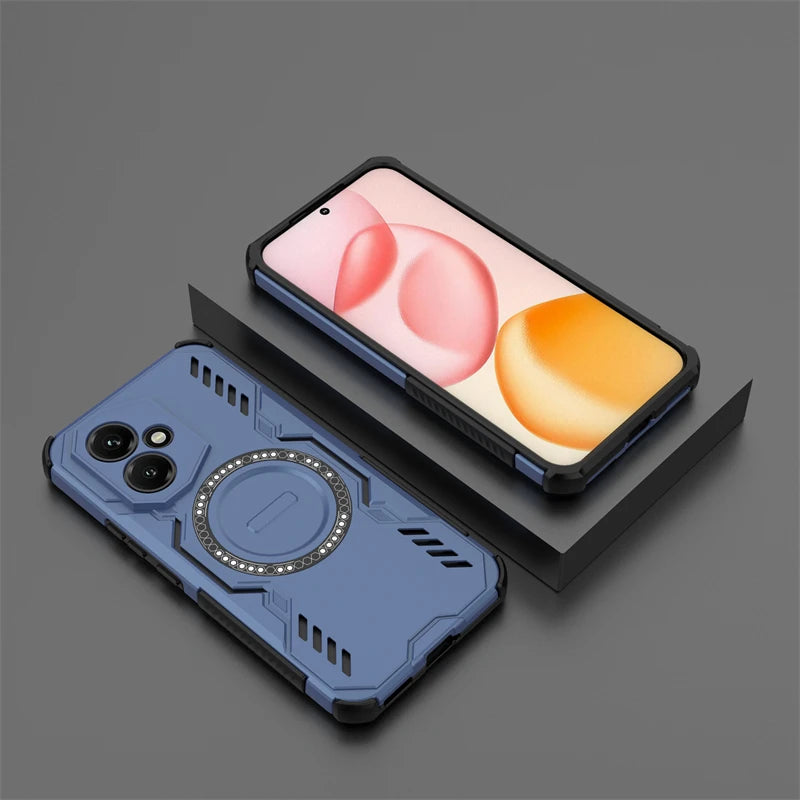 Shockproof Armor Case For Honor 400 Magnetic Adsorption Wireless Charge Cover For Honor 400 Pro 400 Lite Case For Honor 400 Case - Sun Studio