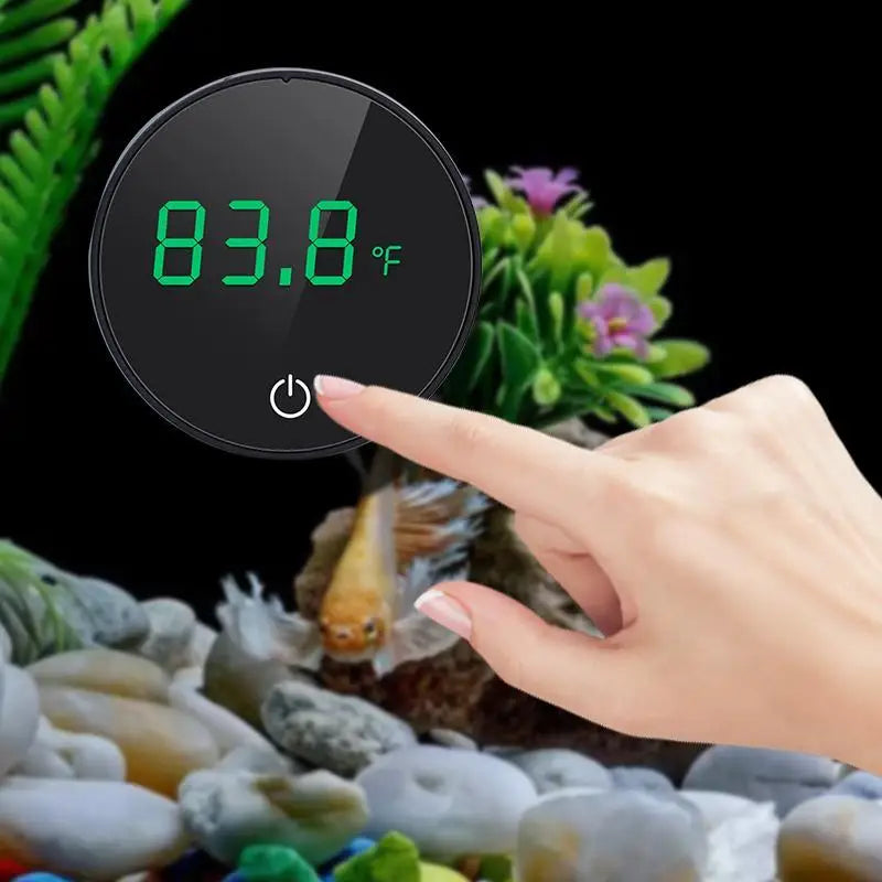 8 Styles Cordless Aquarium Thermometer Lcd Digital External Thermometer Glass Thermometer Fish Tank Mini Suction Cup Thermometer - Sun Studio