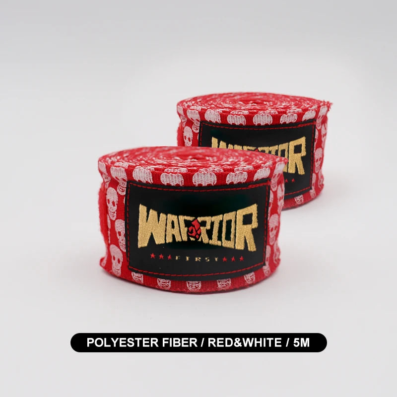 1 Pair Boxing Hand Wraps MMA Muay Thai Kick Boxing Handwraps For Training Bandages Sport Straps 3M/5M Length Skull Print - Sun Studio