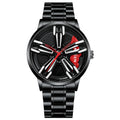 2025 New Racing Watches Men Custom Design Super Car Rim Watch Stainless Steel Black Retro Waterproof Watch Relogio Masculino