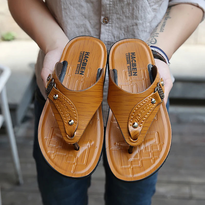 Flip Flops Men Summer Slippers For Men Comfortable Outdoor Beach Shoes Male - Sun Studio