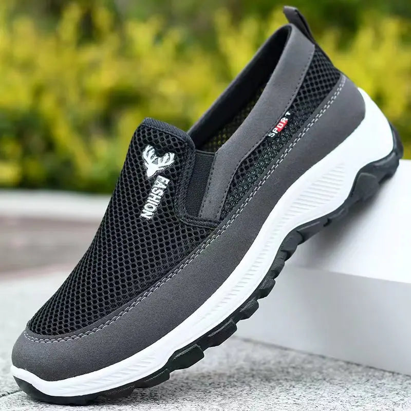 Men Running Hiking Sneakers Breathable Orthopedic Travel Plimsolls Slip On Comfortable for Outdoor Activity Hiking Walking - Sun Studio