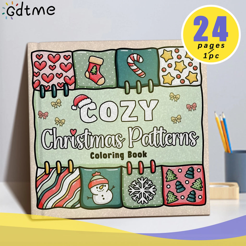 COZY Christmas Patterns Coloring Book For Adults And Teens Feature Christmas Elements To Bring You Warm Moments Christmas Gifts - Sun Studio