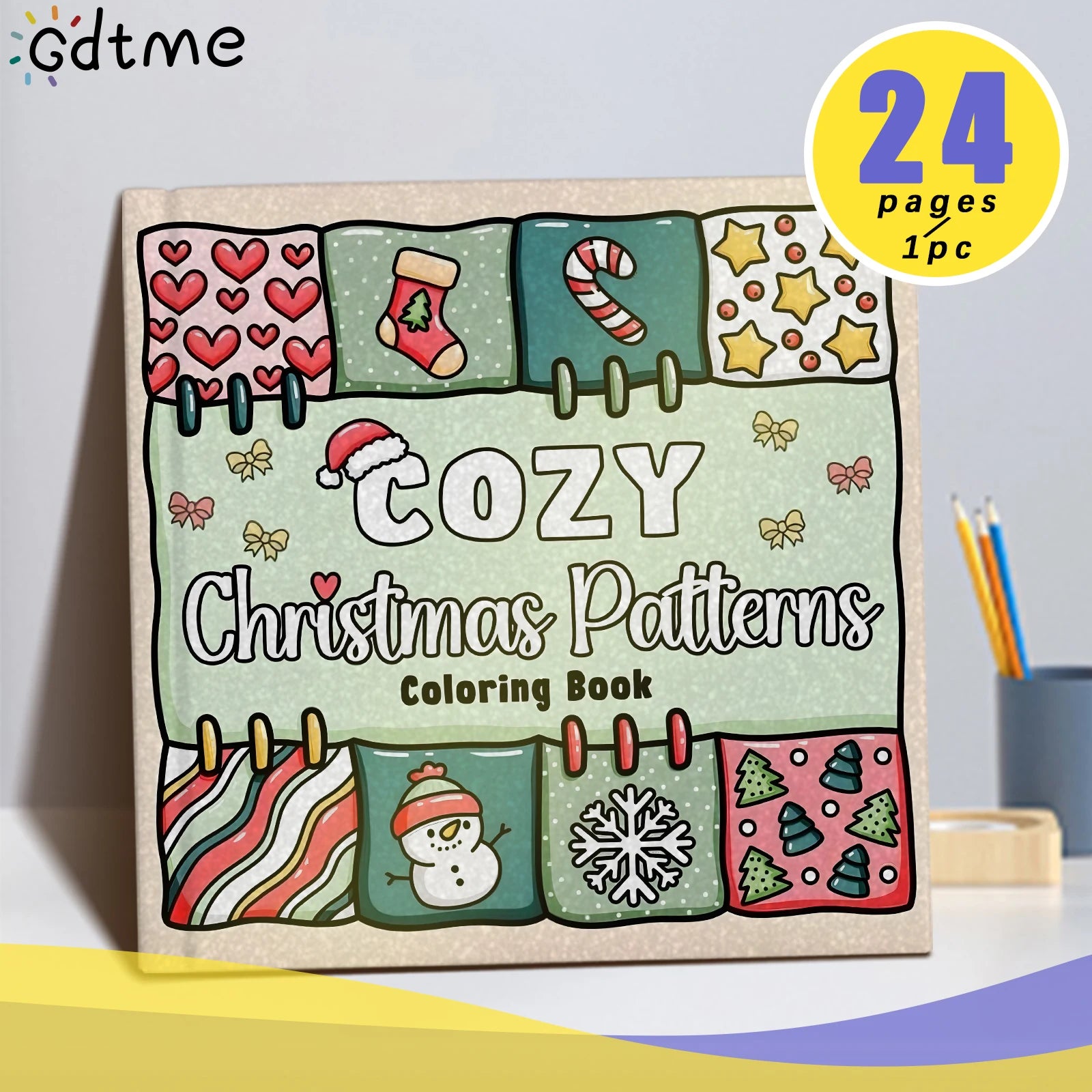 COZY Christmas Patterns Coloring Book For Adults And Teens Feature Christmas Elements To Bring You Warm Moments Christmas Gifts - Sun Studio
