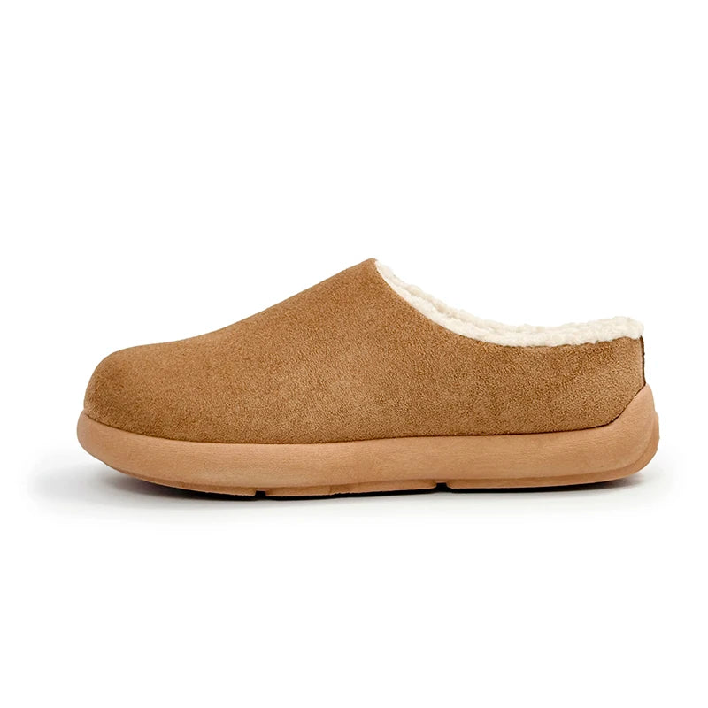 Winter New Arrival Men's Plush Lined Warm Cotton Slippers, Non-Slip Indoor Outdoor Cozy Fleece Shoes for Men - Sun Studio
