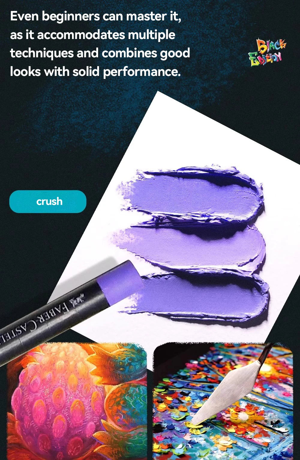Faber-Castell Soft Oil Pastel Set 24/36/48 Vibrant Colors Creamy Texture Bullet Head Chalk for Artist Painting Drawing Beginners
