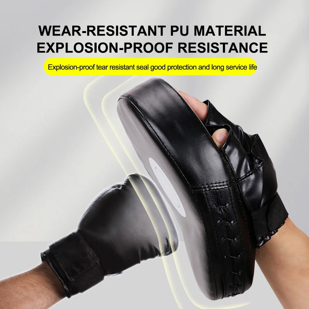 Curved Boxing Hand Target PU Leather Punch Target Bag Breathable Kick Boxing Gloves Adult Kids MMA Boxing Martial Training Mitts - Sun Studio