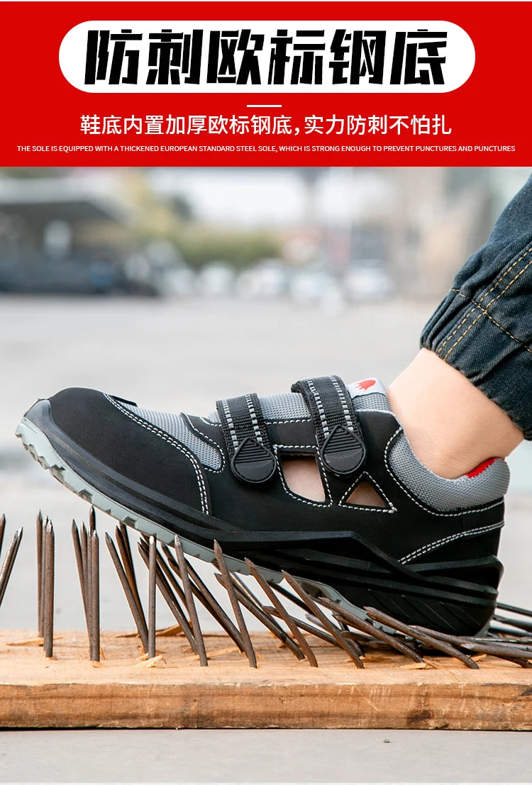 Summer Safety Shoes Men Construction Site Work Shoes Wear Resistant Anti Slip Breathable Sandals For Men Indestructible Shoes - Sun Studio