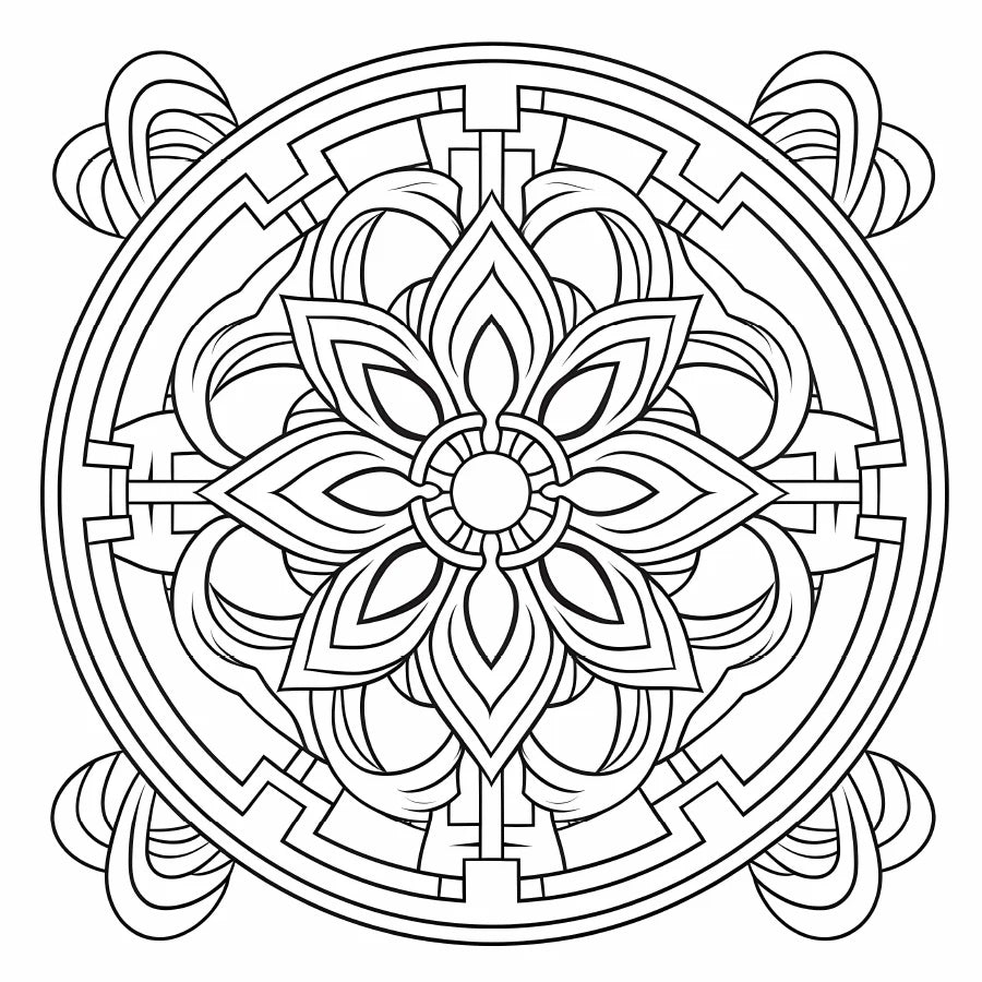 Mandalas Coloring Book for Adults: Stress Relief Adult Picture Book for Creative Color Practice - Sun Studio
