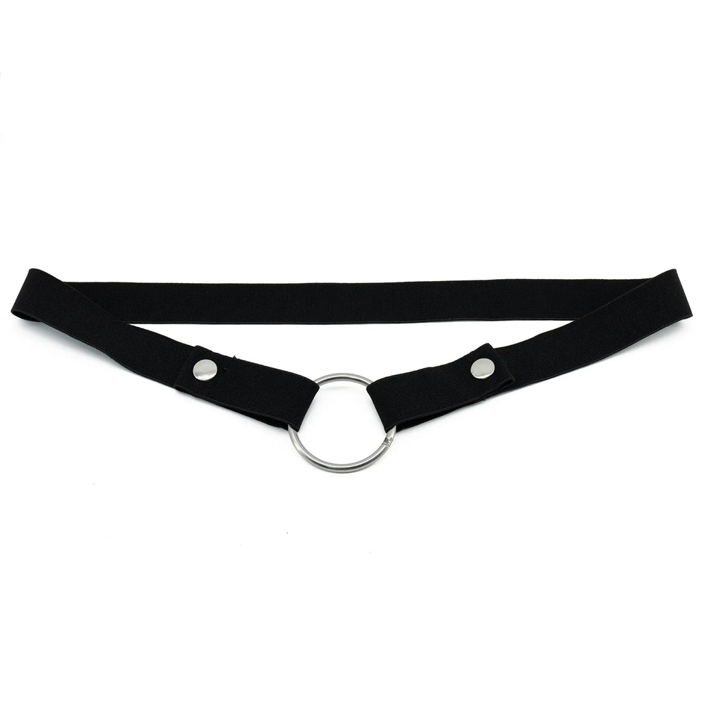 Wide Comfort Men's Chastity Lock Auxiliary Strap with Double-Directional Fixing Strap, Three-Directional Restraint CB Lock and E - Sun Studio