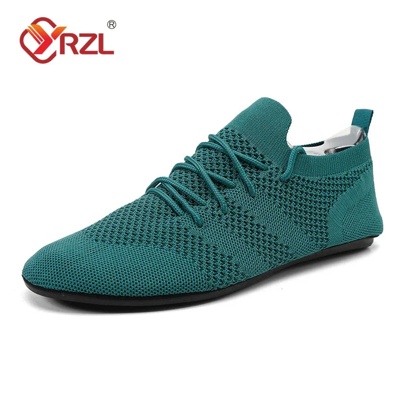YRZL Mesh Loafers Men Driving Moccasins High Quality Flats Walking Shoes Breathable Non Slip Casual Loafers Summer Mens Shoes - Sun Studio