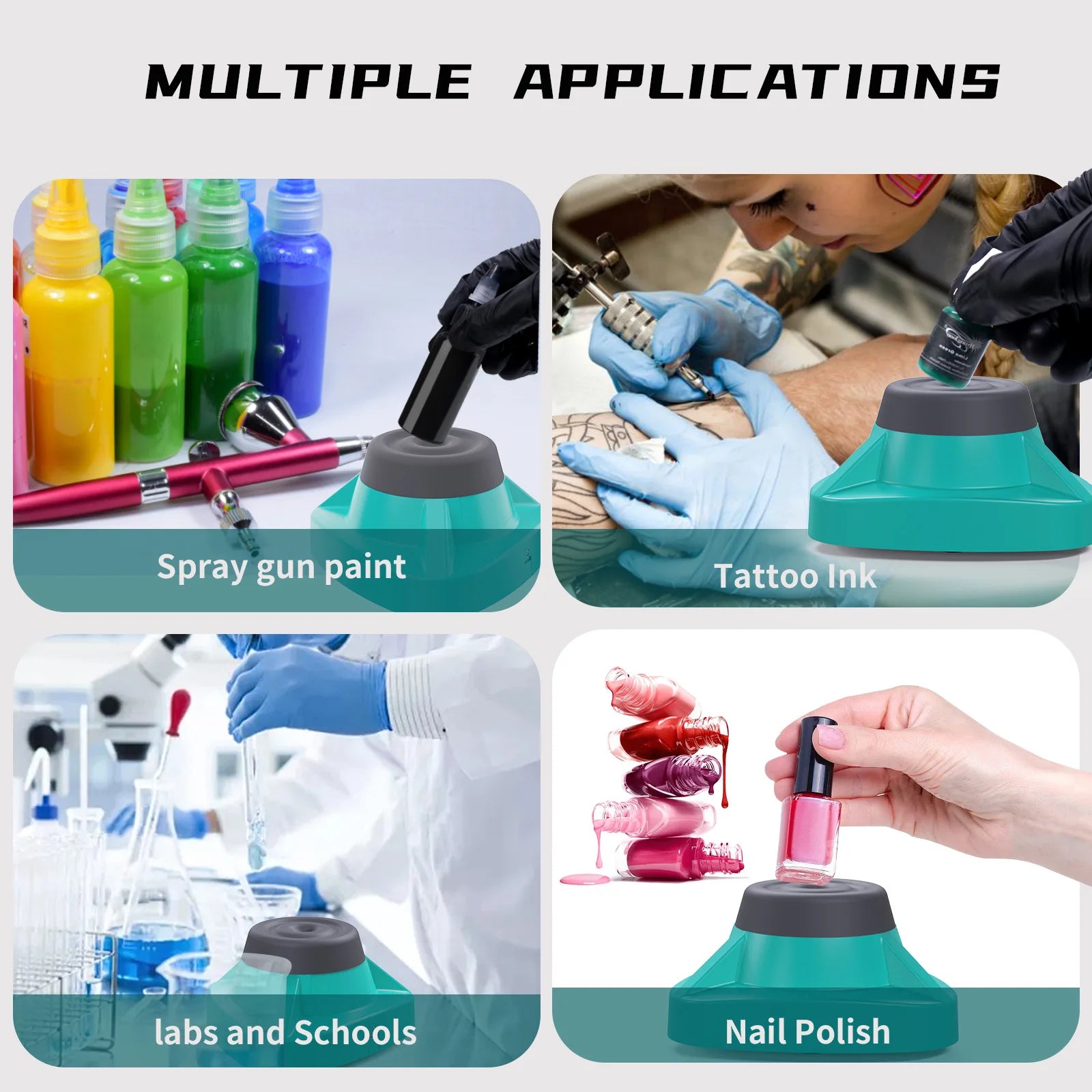 Vortex Mixer 10000RPM Tattoo Ink Pigment Mixer Polish Mixed Shaker Swirl Shake Mixer for Nail Polish tattoo supplies US/EU Plug - Sun Studio