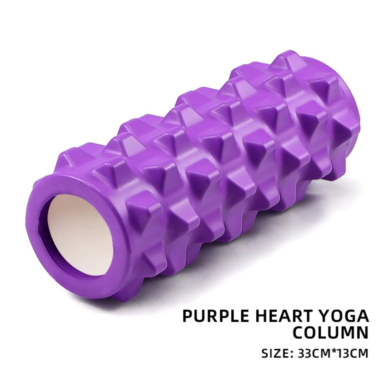 1 Pack – Hollow, Textured, Solid Color Massage and Yoga Roller / Portable Yoga Roller for Slimming Legs - Sun Studio
