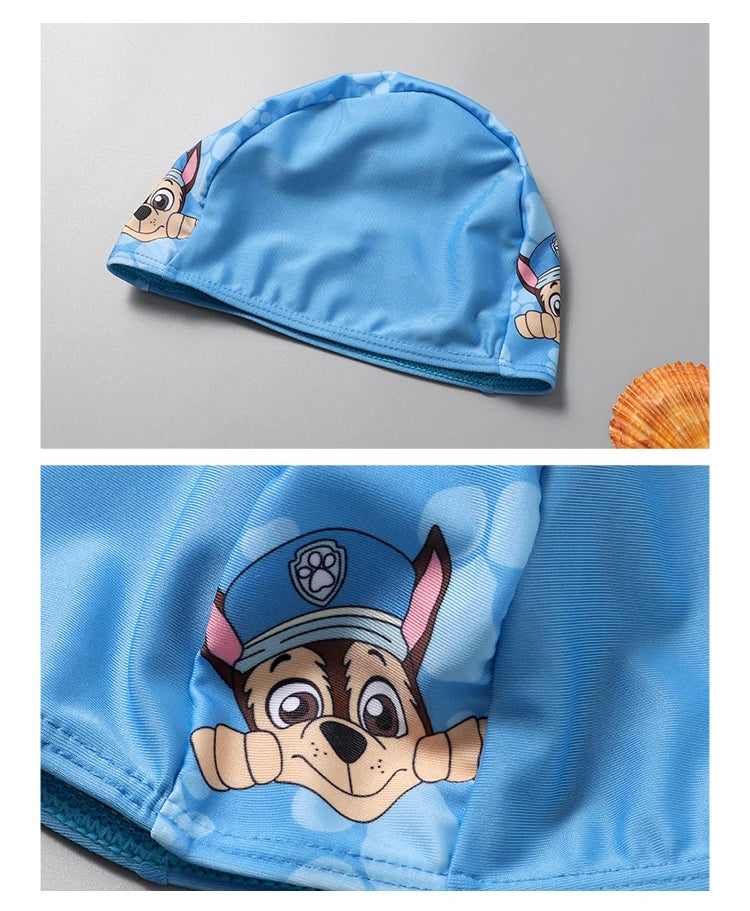 Kid Swimwear Pants Cap Set Baby Boy Swimsuit Shorts Cartoon PAW Patrol kids Swimming Trunks Gift - Sun Studio