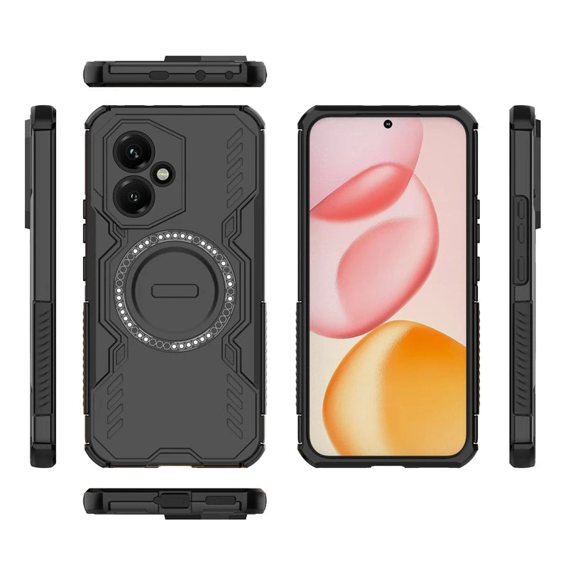 Shockproof Armor Case For Honor 400 Magnetic Adsorption Wireless Charge Cover For Honor 400 Pro 400 Lite Case For Honor 400 Case - Sun Studio