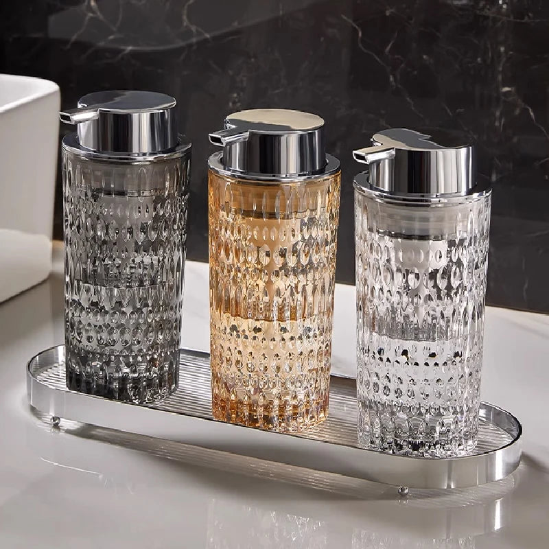 Glass Bubbler Emulsion Bottle Bathroom Soap Bottle Hand Sanitizer Shampoo Water Bottle Bathroom Decoration Bathroom Accessories - Sun Studio