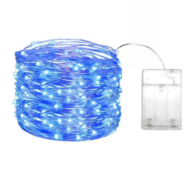 1-20M Led String Lights Copper Wire Starry Fairy Lights Battery Operated Lights for Bedroom Christmas Parties Wedding Decoration - Sun Studio