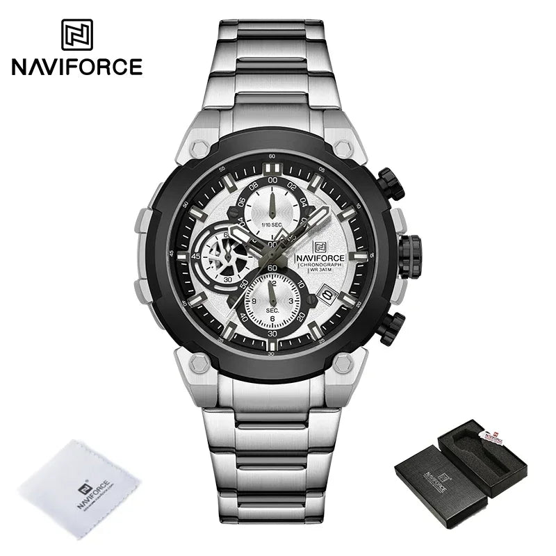 NAVIFORCE Men's Watches Top Luxury Original Quartz Wrist Watch for Men Chronograph Calendar Waterproof Man Watch Relojes Hombre - Sun Studio
