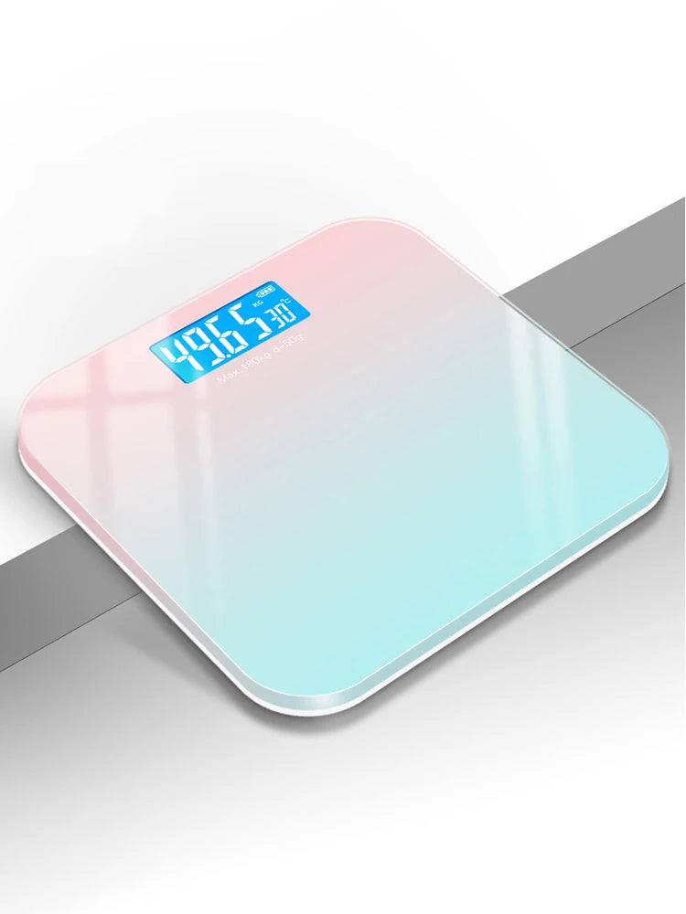 Digital Body Weight Scale, Gradient Color Rechargeable & Battery-Powered, Home Adult Digital Weight Scale with High Sensitivity, - Sun Studio