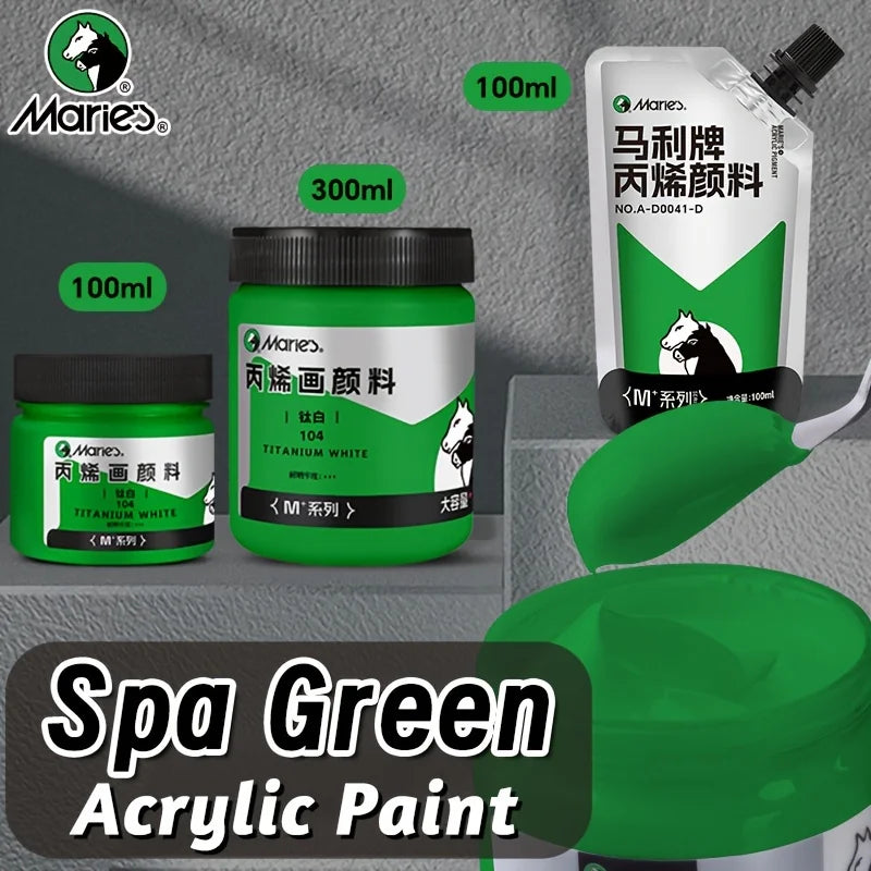 Marie's 1pc 100/300ml 3.38 oz/10.1 oz Sap Green Acrylic Paint,Acrylic Pigment for Wood,Rock,Painting Enthusiasts for Adults - Sun Studio