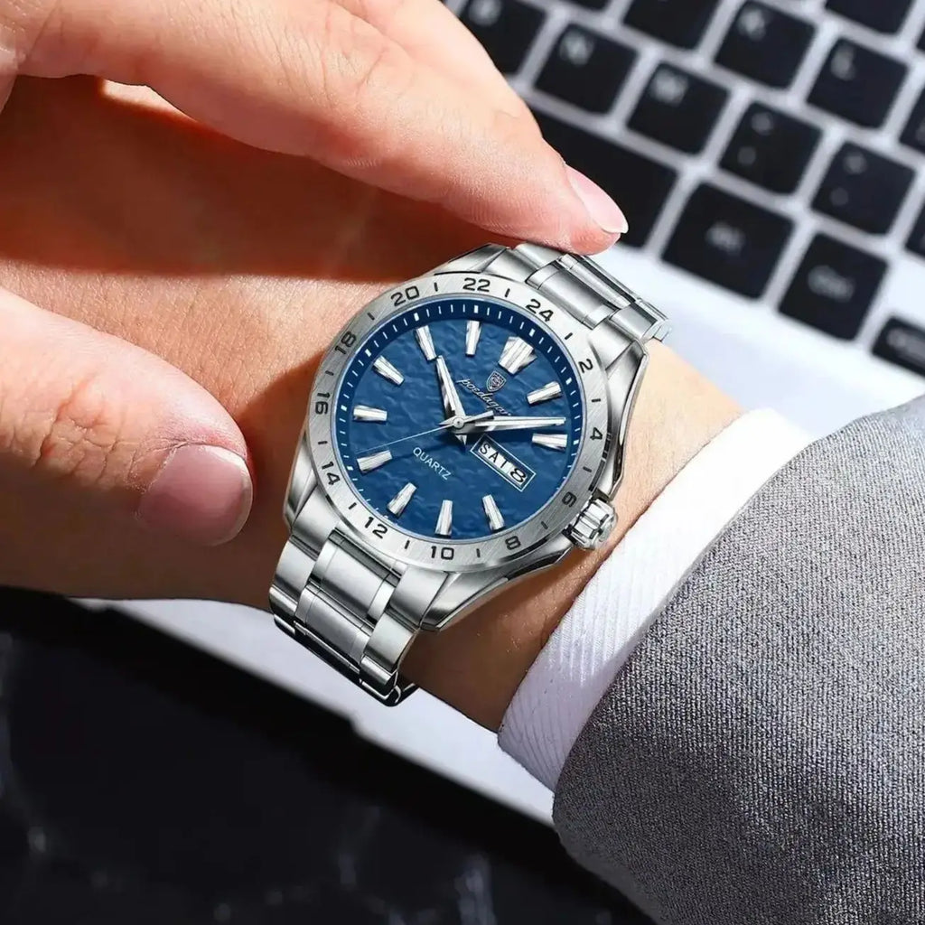 POEDAGAR Sport Luxury Man Wristwatch High Quality Waterproof Luminous Watch For Men Fashion Date Week Quartz Men's Watches Reloj - Sun Studio