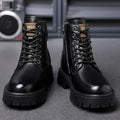 Autumn winter classic warm snow boots men's thick soles non-slip work boots men's outdoor casual shoes big head leather shoes - Sun Studio