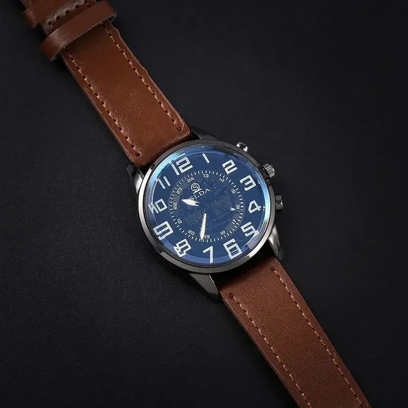 Vintage Men's Watches Sports PU Belt Watch Men's Fashion Trend Digital Student Watch Men's Quartz Watches Relogios Masculino - Sun Studio